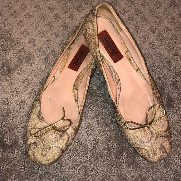 MISSONI shoes ballet flats cream and golden - Picture 11 of 11